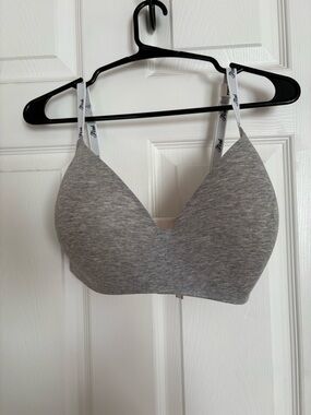 VS Pink Wireless Bra 36DDD Gray Lounge Comfort NWT